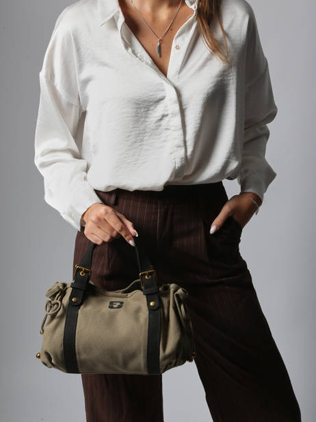 Sac 18h Canvas Coton Gerard darel Vert canvas DCS67450 vue secondaire 1