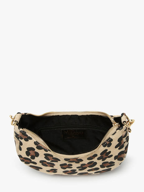 Sac Porté épaule Velvet Leopardo Cuir Milano Beige velvet leopardo VL25064 vue secondaire 2