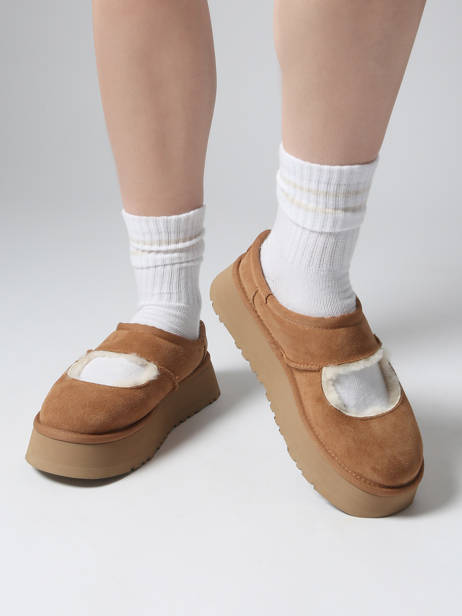 Chaussures Derbies En Cuir Ugg Beige women 1167612 vue secondaire 1