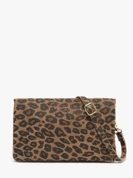 Sac Bandoulière Velvet Leopardo Cuir Milano Marron velvet leopardo VL23067 vue secondaire 4