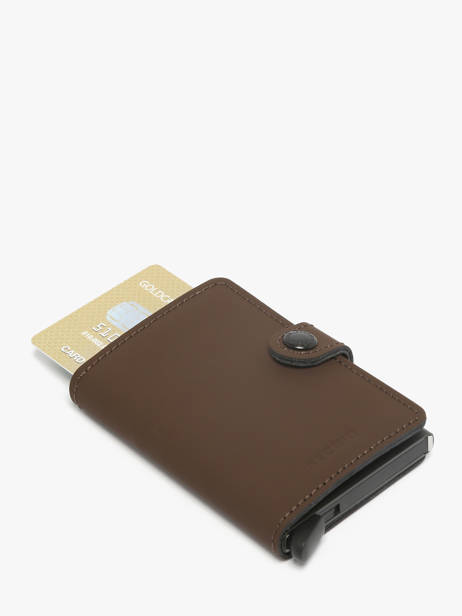 Porte-cartes Matte Cuir Secrid Marron matte MM vue secondaire 2