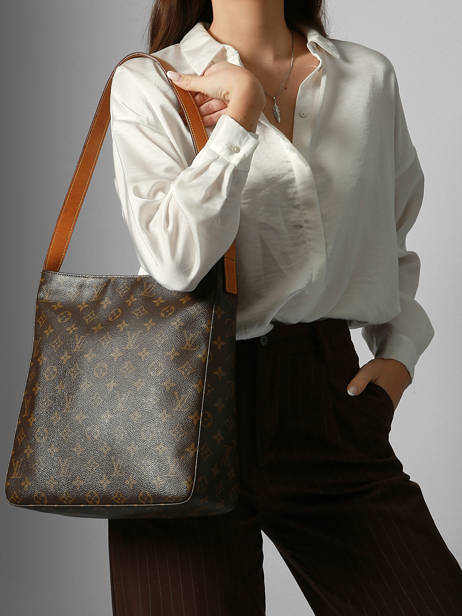 Sac Porté épaule D'occasion Looping Gm Louis vuitton Marron second life 1553862 vue secondaire 1