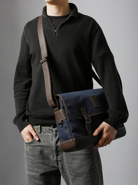 Longchamp Boxford Sacs porté travers Bleu