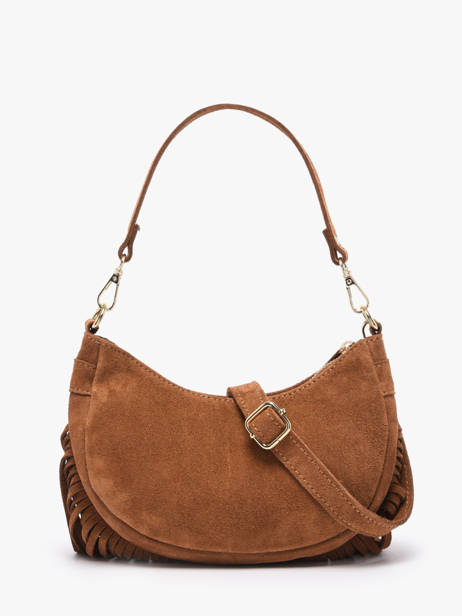 Sac Porté épaule Velvet Cuir Milano Marron velvet VE25064O vue secondaire 4