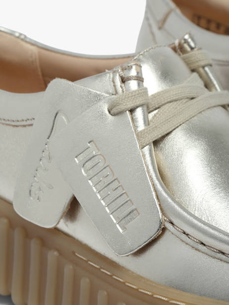 Chaussures Derbies Plateforme En Cuir Clarks Or women 26186300 vue secondaire 2