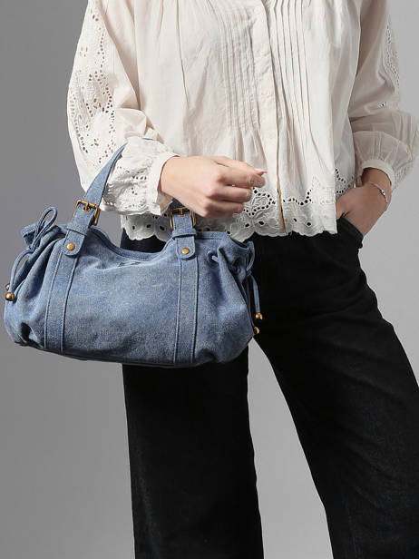 Sac 18h Canvas Coton Gerard darel Bleu canvas D489 vue secondaire 1