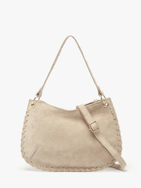 Sac Porté épaule Velvet Cuir Milano Beige velvet VE25116 vue secondaire 4