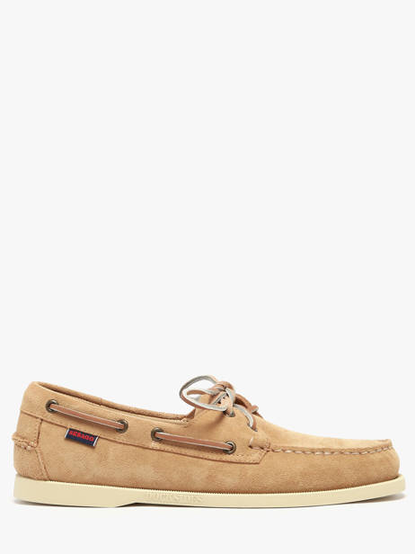 Chaussures Bateau En Cuir Sebago Beige men 7111PTW