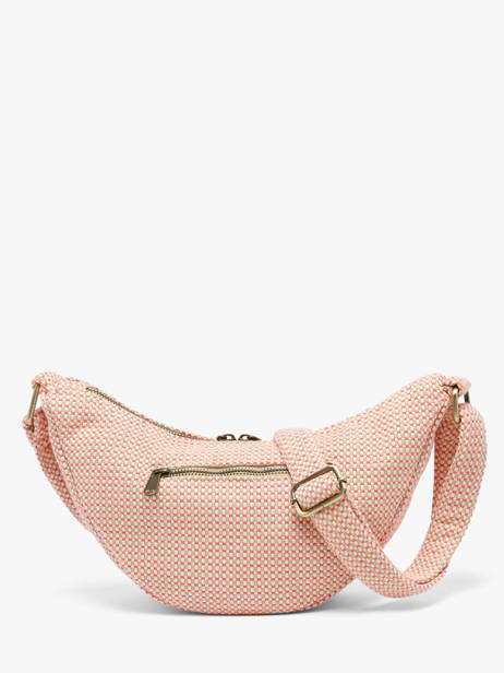 Sac Bandoulière Tressage Coton Hindbag Rose tressage TS vue secondaire 4
