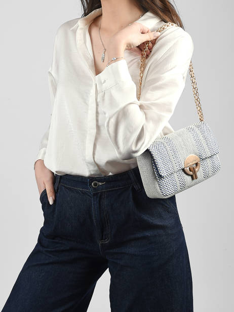 Sac Bandoulière Moon Vanessa bruno Bleu moon 7V40533 vue secondaire 1