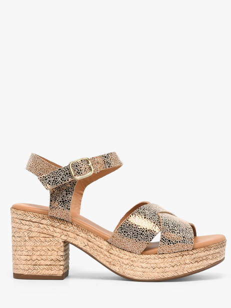 Sandales à Talon En Cuir Aliwell Marron women A126091