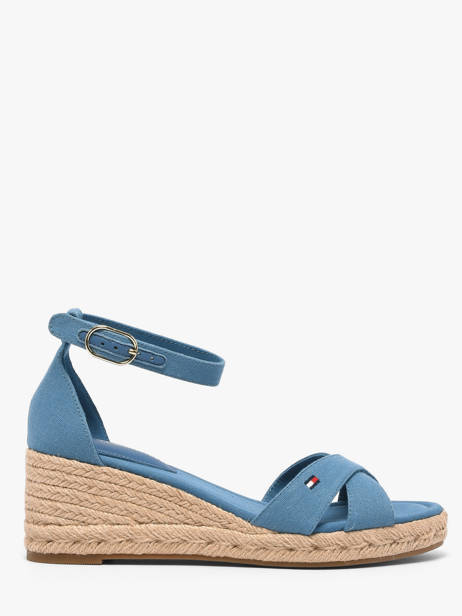 Sandales En Cuir Tommy hilfiger Bleu women 9332CZQ