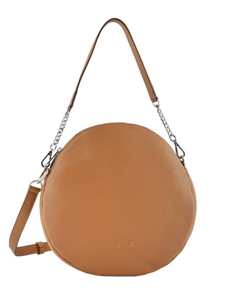 Sac PortÃ© Ã©paule Anna Cuir Nathan baume Marron nathan 9