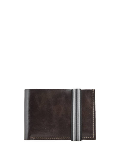 Porte-monnaie à élastique Cuir Etrier Noir bandit manchot h EBM309