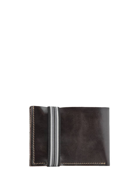 Porte-monnaie à élastique Cuir Etrier Noir bandit manchot h EBM309 vue secondaire 2