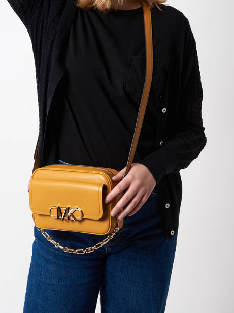 Sac BandouliÃ¨re Parker Cuir Michael kors Jaune parker F7GGNM8L vue secondaire 1