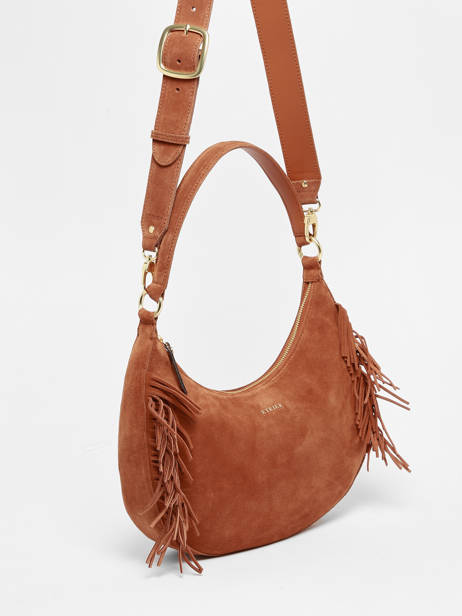BandouliÃ¨re De Sac Voltige Cuir Etrier Marron voltige EVOL070L vue secondaire 2